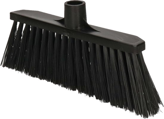 Zwarte bezemkop met zwarte borstelharen.