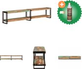vidaXL Tv-meubel 200x30x40 cm massief gerecycled hout - Kast - Inclusief Houtreiniger en verfrisser
