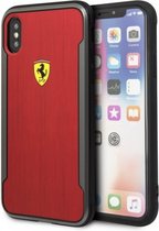 Ferrari Racking Aluminium Back Case - Geschikt voor Apple iPhone X/XS (5.8") - Rood