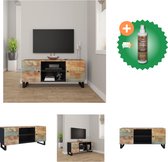 vidaXL Tv-meubel 105x33x46 cm massief teruggewonnen hout - Kast - Inclusief Houtreiniger en verfrisser
