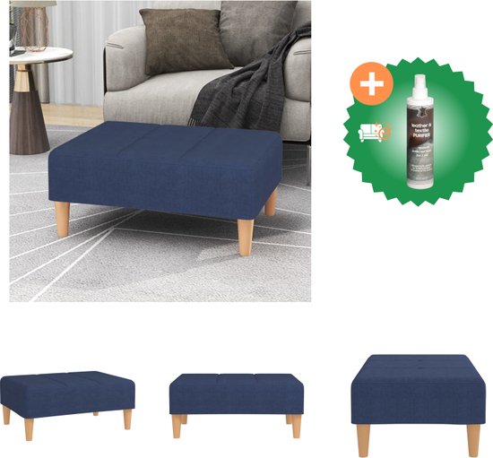 vidaXL Voetenbank 77x55x31 cm stof lichtgrijs, voetenbankje, bankkruk, kruk, voetensteun, poef, zetel, woonkamerzetel, woonkamermeubel, voetenbankjes