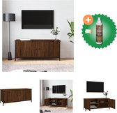 vidaXL Tv-meubel 102x35x45 cm bewerkt hout sonoma eikenkleurig - Kast - Inclusief Houtreiniger en verfrisser