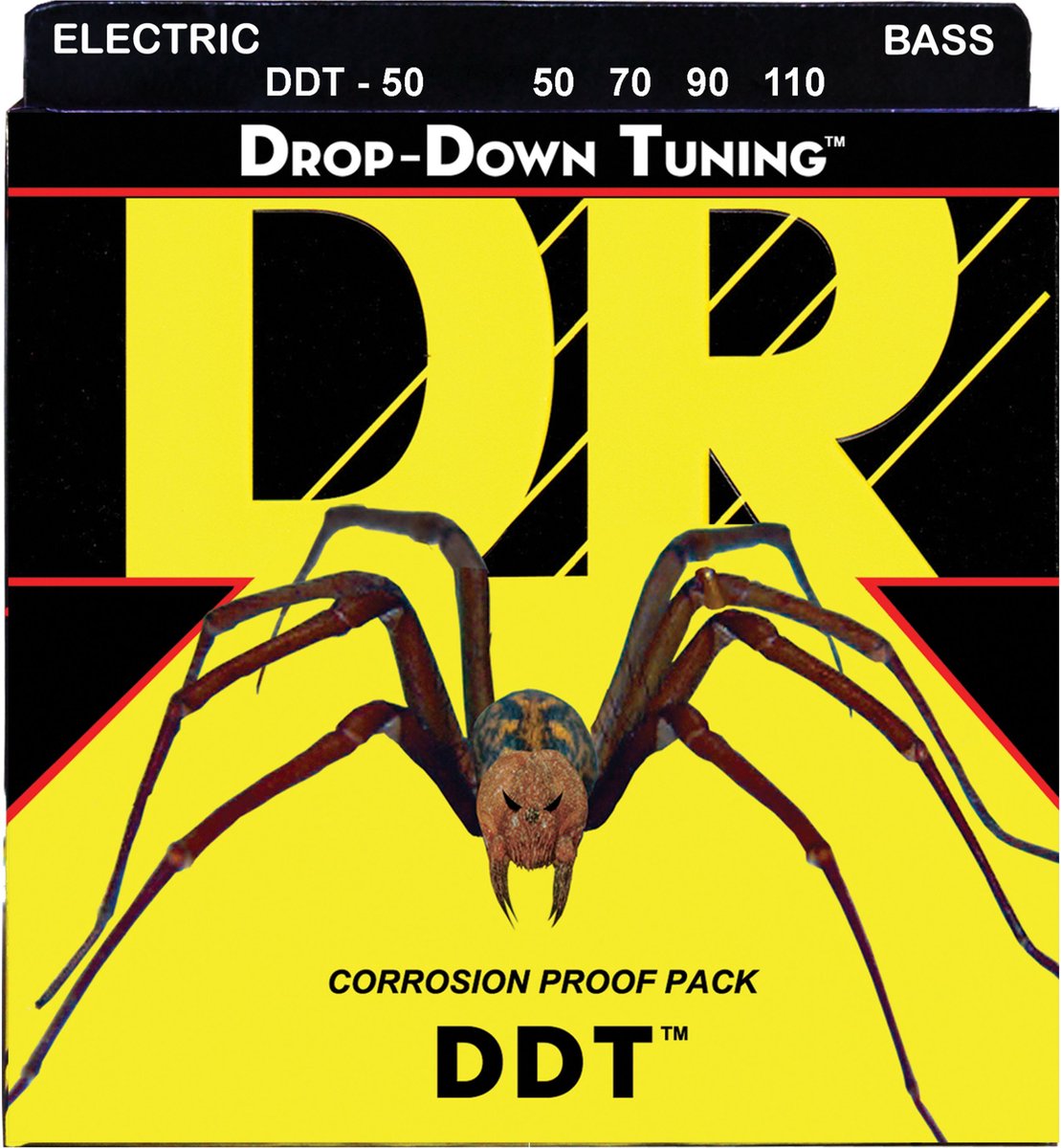 DR 4er bas 50-110 Drop-Down Tuning DDT-50 - Snarenset voor 4-string basgitaar