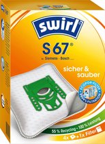 Swirl S67 stofzuigerzakken - 4 stuks + 1 filter - Geschikt voor Bosch en Siemens stofzuiger - Type G ALL - G-ALL - GALL - BBZ41FGALL - BBZ16GALL
