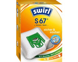 Swirl S67 stofzuigerzakken - 4 stuks + 1 filter - Geschikt voor Bosch en Siemens stofzuiger - Type G ALL - G-ALL - GALL - BBZ41FGALL - BBZ16GALL