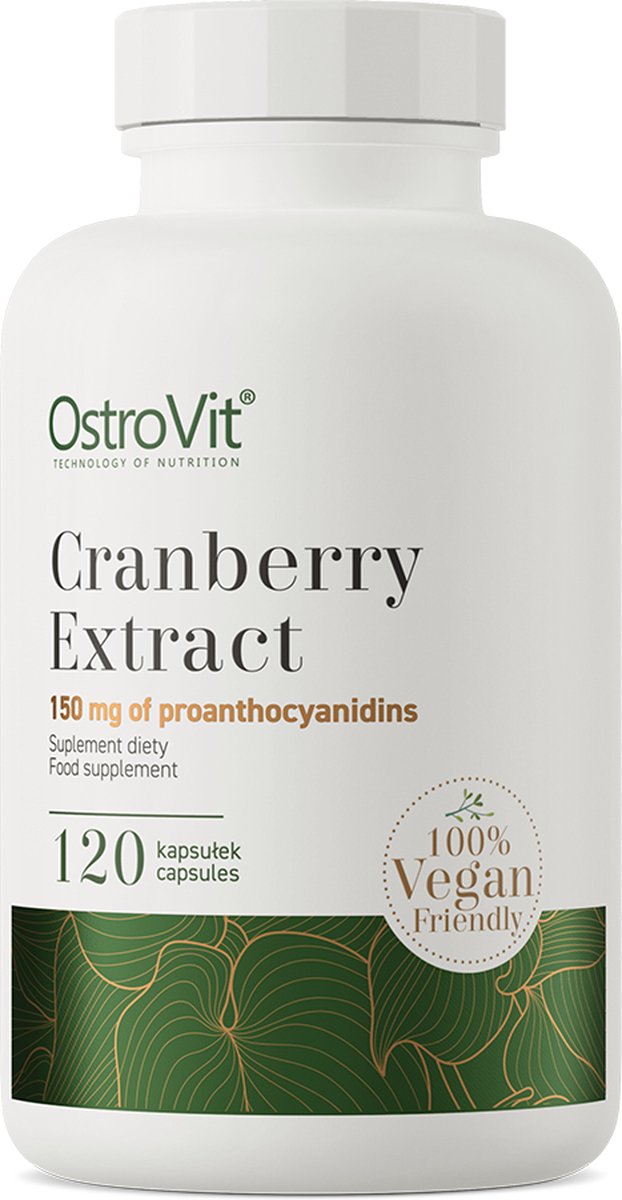 Goedkoopste Veenbesextract - Cranberry Extract - Veenbes - VEGE 120 Capsules - OstroVit - Supplementen - Laboratorium Geteste Kwaliteit!