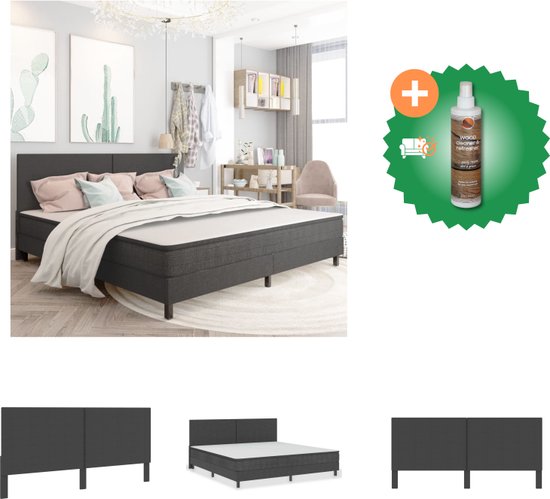 Vidaxl Boxspring Grijs 120 X 200 Cm Bed