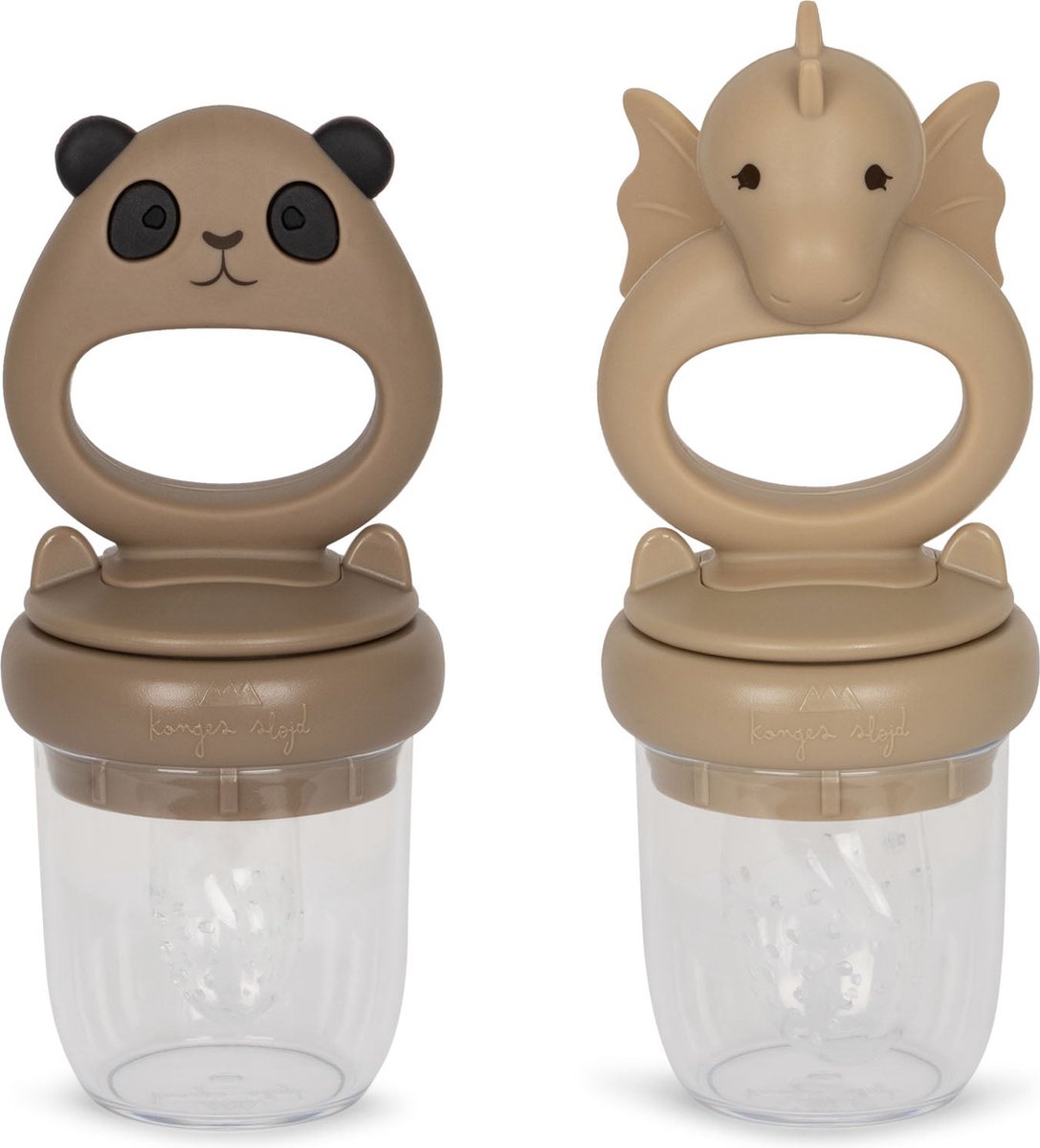 Goedkoopste Konges Sløjd fruitspeen draak en panda - Warm clay/Shitake