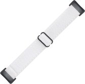 Nylon bandje - geschikt voor Fitbit Charge 5 / Charge 6 - wit