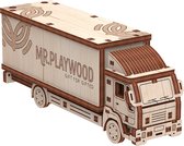 Mr. Playwood Oil Tanker Truck - 3D houten puzzel - Bouwpakket hout - DIY - Knutselen - Miniatuur - 106 onderdelen