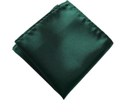 Fako Fashion® - Pochette - Pochet - Satijn - 22x22cm - Donkergroen