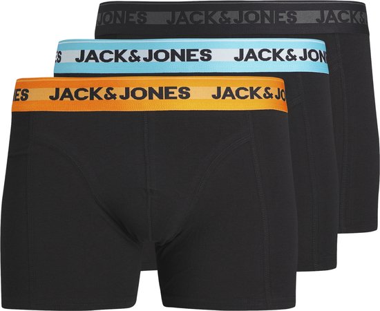 JACK & JONES Jachudson bamboo trunks (3-pack) - heren boxers normale - zwart - Maat: