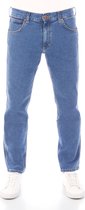 Wrangler Heren Jeans Broeken Greensboro regular/straight Fit Blauw 38W / 30L Volwassenen Denim Jeansbroek
