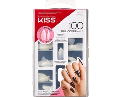 Kiss 100 Full Cover Nails - Kunstnagels - 100 stuks - Nepnagels - Doorzichtig - Lang stiletto