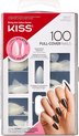 Kiss Gellak 100 Full Cover Nails - Kunstnagels - 100 stuks - Nepnagels - Doorzichtig - Lang stiletto