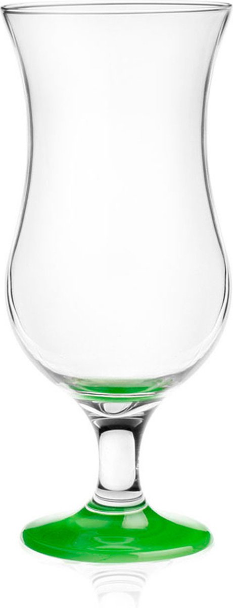 Glasmark Cocktail glazen - 6x - 420 ml - groen - glas - pina colada glazen