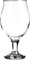 Glasmark Bierglazen - 6x - op voet - 500 ml - glas - speciaal bier