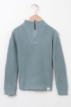 Sissy-Boy - Pull tricoté gris-bleu avec fermeture éclair