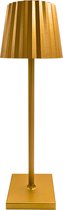 Lussono oplaadbare Tafellamp goud - nachtlampje - tafellamp op batterijen - 38 cm
