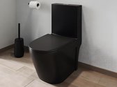 WC céramique noir mat à poser - NAGILAM L 39 cm x H 78,5 cm x P 69 cm
