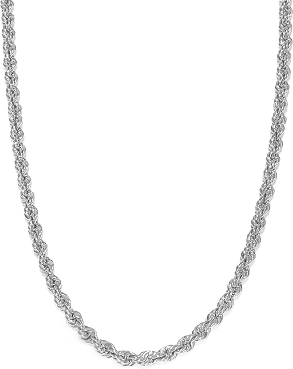 Juwelier Zwartevalk zilveren rope / koord ketting - 25.231-3.7mm/55cm--