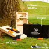 Cornhole Set Mini - Wicked Wood - 60x30cm - Incl zakjes en Draagtas