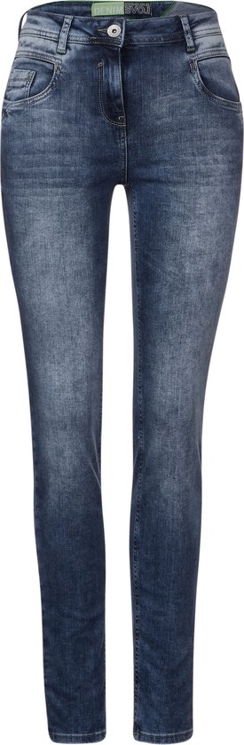 CECIL Vicky authentic blue Dames Broek - midden blauw