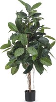Greenmoods Kunstplanten - Kunstplant - Rubberplant - 150 cm - Zijde