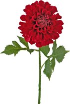 Kunstbloemen - Nepbloemen - Dahlia - Zijde - Rood - 50 cm