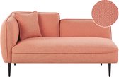 CHEVANNES - Chaise longue - Roze - Linkszijdig - Polyester