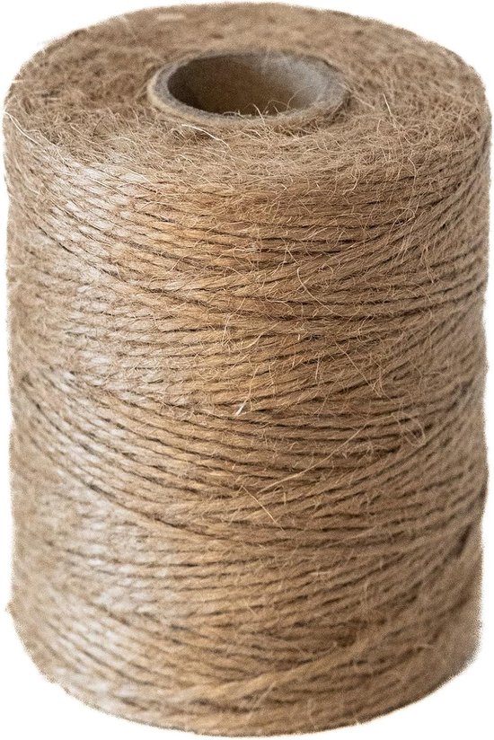 30 m jute koord, 5 mm, duurzaam jute touw, natuurlijk henneptouw voor doe-het-zelvers, kunsthandwerk, tuinieren, bundelen, huisdecoratie, kattenkrabpaal