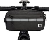 Waterdichte stuurtas, zwarte fiets-voortas, frame-opbergtas voor mountainbikes, pendelaars-schoudertas, professionele fietsaccessoires (zwart)