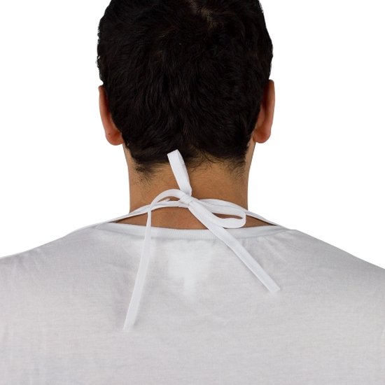 Bavoir pour adultes | Tissu éponge | Avec sac | Réutilisable | 65 x 45 cm | Une taille | Clinique mobile
