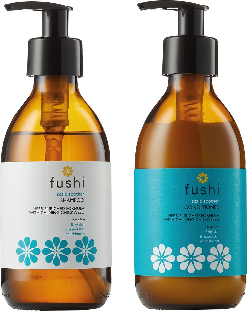Fushi - Scalp Soother Herbal Shampoo en Conditioner - 2 glazen flessen