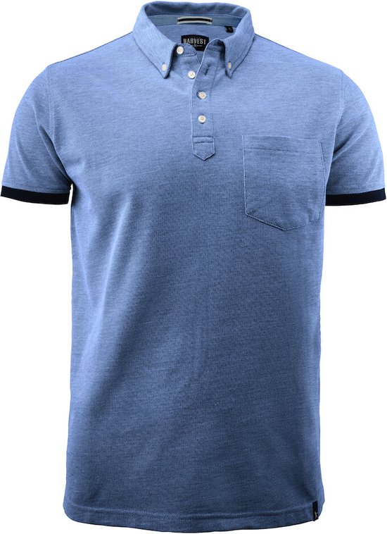 James Harvest POLO PIQUE LARKFORD 2135030 - lichtblauw mêlée - S | bol