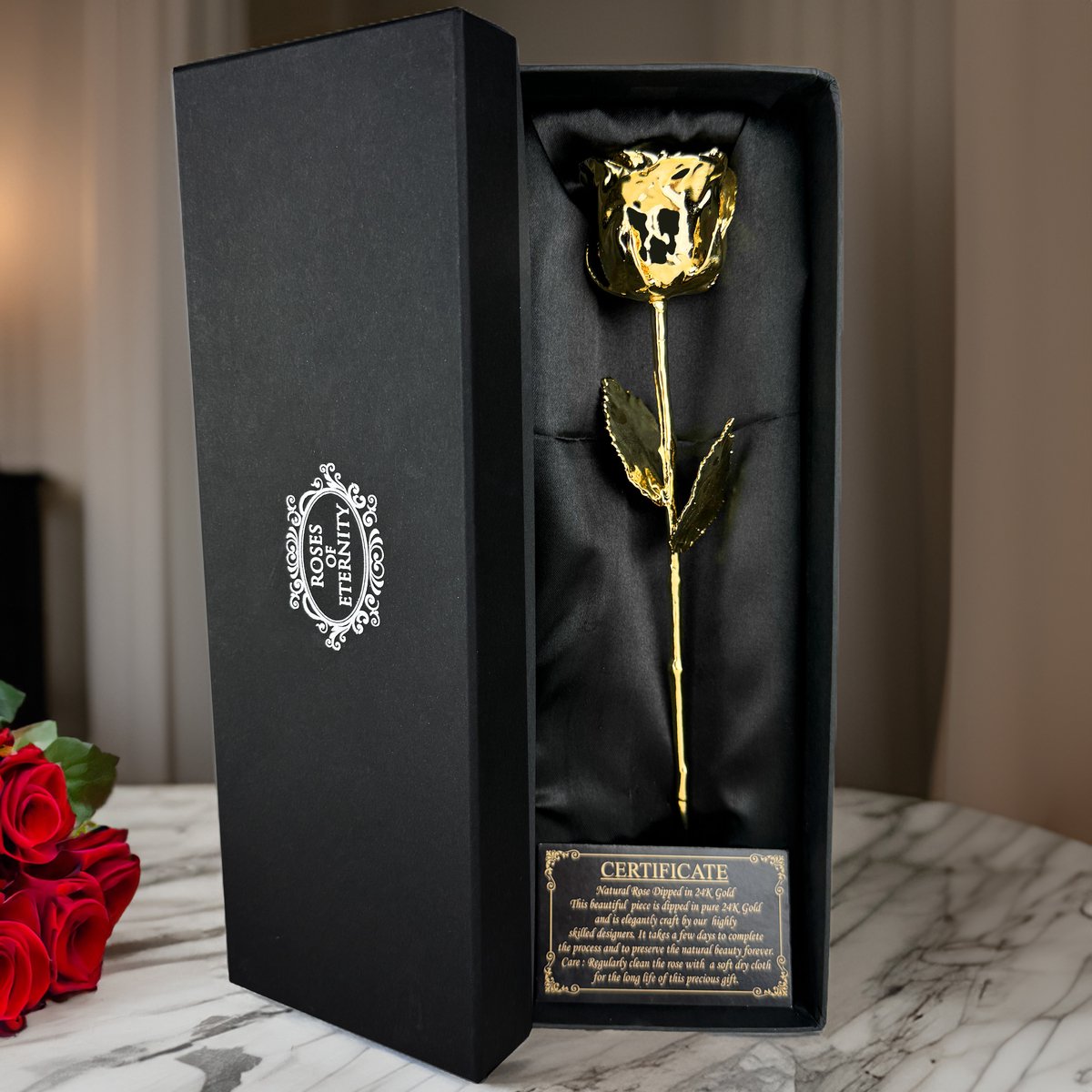 Roses of Eternity - 24K Gouden Roos - Cadeau voor Moederdag, vrouw, vriendin, haar, Huwelijk - Romantisch Liefdes cadeautje - Roses of Eternity