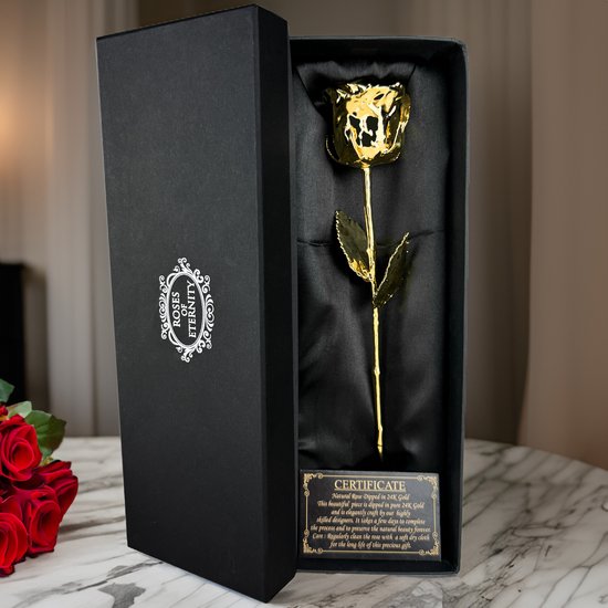 Roses of Eternity - 24K Gouden Roos - Cadeau voor Moederdag, vrouw, vriendin, haar, Huwelijk - Romantisch Liefdes cadeautje