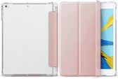 Phreeze Tri-Fold Hoes - Geschikt voor iPad 9.7 Generatie 5/6 - 2017/2018 - Tablethoes met Pen Houder en Vouwbare Standaard - Rosé Goud
