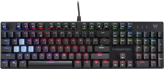 Predator Aethon 303 Keyboard – Gaming Toetsenbord –Bedraad – RGB Verlichting – US Qwerty - Zwart