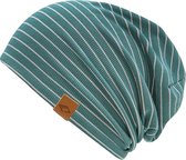Chillouts beanie muts Taipeh olive white striped one size