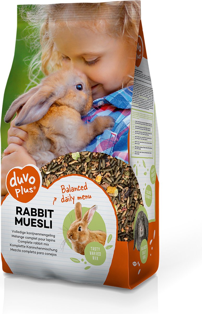 Duvoplus – Knaagdierenvoer – Knaagdier – Konijn Muesli 4kg – 1st