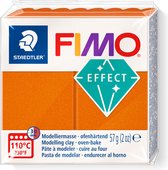 FIMO effect ovenhardende boetseerklei standaard blokje 57 g - metallic oranje