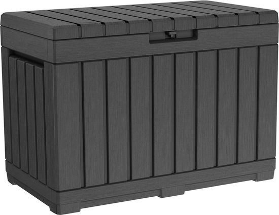 Caisse Keter Kentwood - 190L - 82,3x45,7x57,7cm - Anthracite