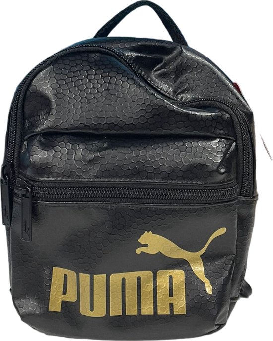 Puma Core up minime backpack - zwart/goud