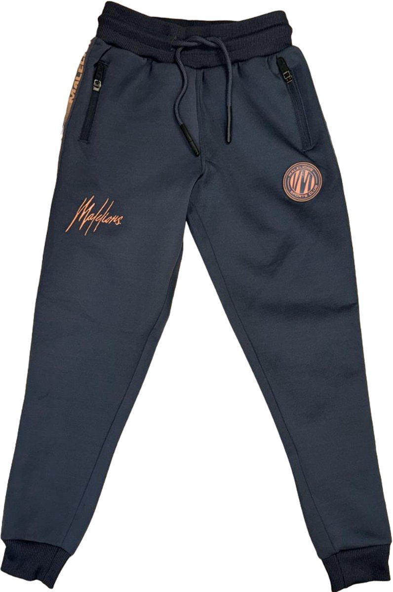 Malelions junior sport striker trackpants - Antra / salmon - maat 128
