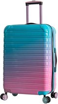 Handbagage koffer - roze - 55x35x25 - Gratis TSA cijferslot - Slaapmasker
