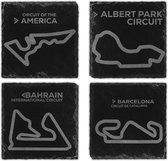Formule 1 Circuit onderzetters- verschillende racebanen - america - albert park - Bahrein - Barcelona