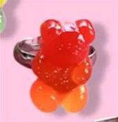 bague Gummy Bear pour enfant - avec boîte à bijoux