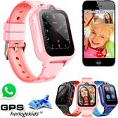 GPSHorlogeKids© - GPS horloge kind - smartwatch kinderen - WhatsApp - 4G videobellen - spatwaterdicht - SOS alarm - Dual Camera - gezichtsherkenning - incl. SIM - DUO Roze