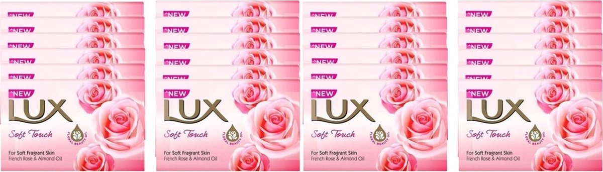 Lux Zeep - Soft Touch - Rozen & Almond Oil - Voordeelverpakking 24 stuks